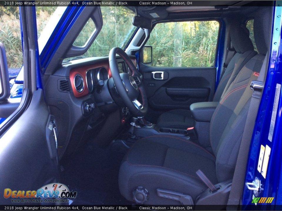 2018 Jeep Wrangler Unlimited Rubicon 4x4 Ocean Blue Metallic / Black Photo #9