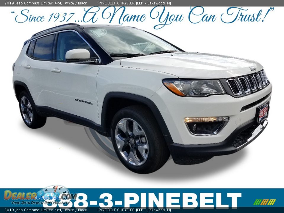 2019 Jeep Compass Limited 4x4 White / Black Photo #1