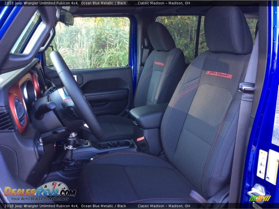 2018 Jeep Wrangler Unlimited Rubicon 4x4 Ocean Blue Metallic / Black Photo #10