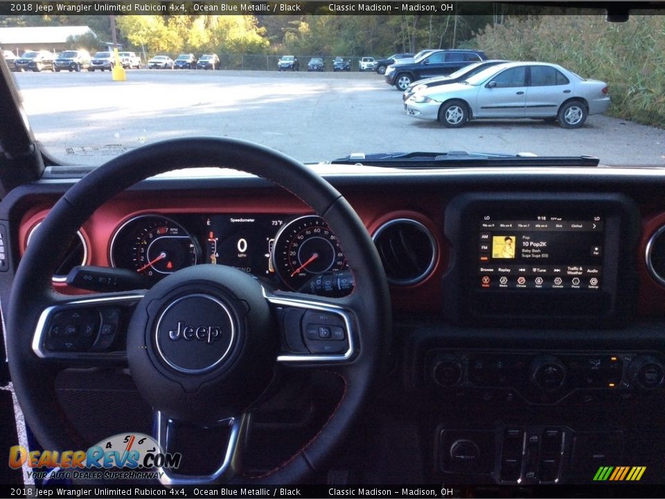 2018 Jeep Wrangler Unlimited Rubicon 4x4 Ocean Blue Metallic / Black Photo #12