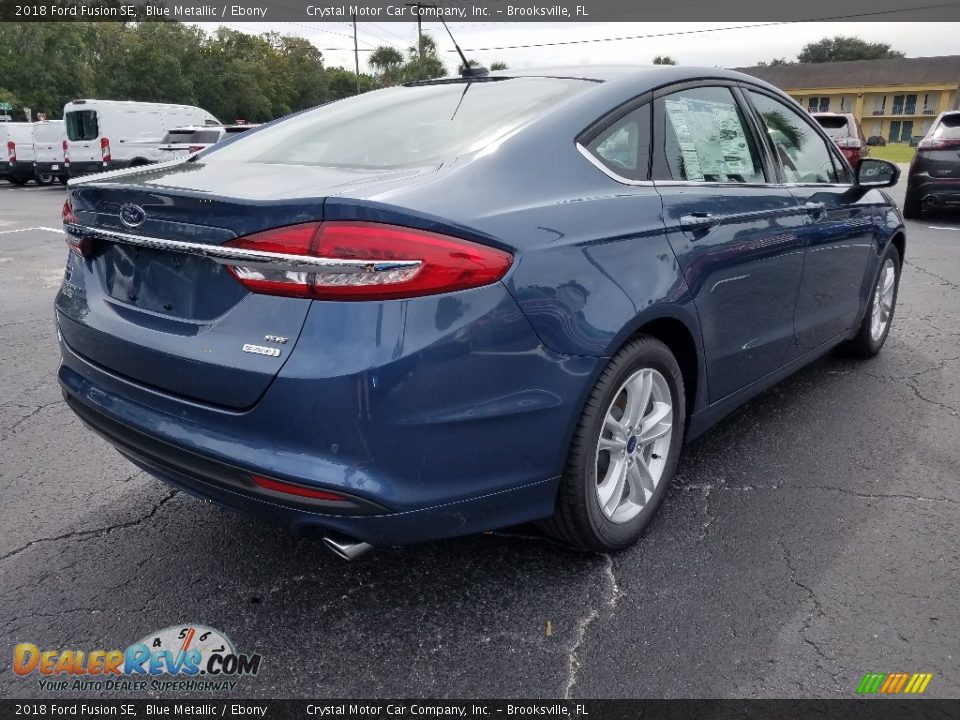 2018 Ford Fusion SE Blue Metallic / Ebony Photo #5
