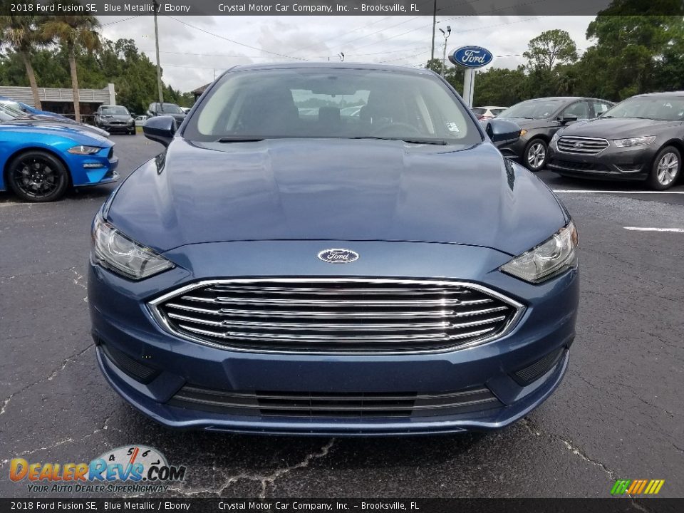 2018 Ford Fusion SE Blue Metallic / Ebony Photo #8