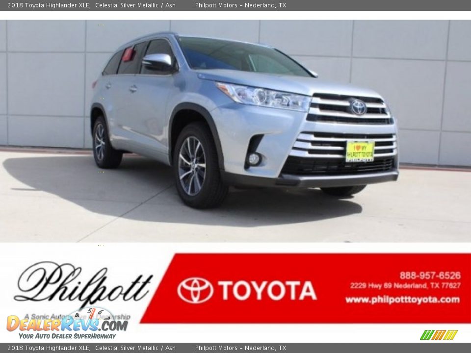 2018 Toyota Highlander XLE Celestial Silver Metallic / Ash Photo #1