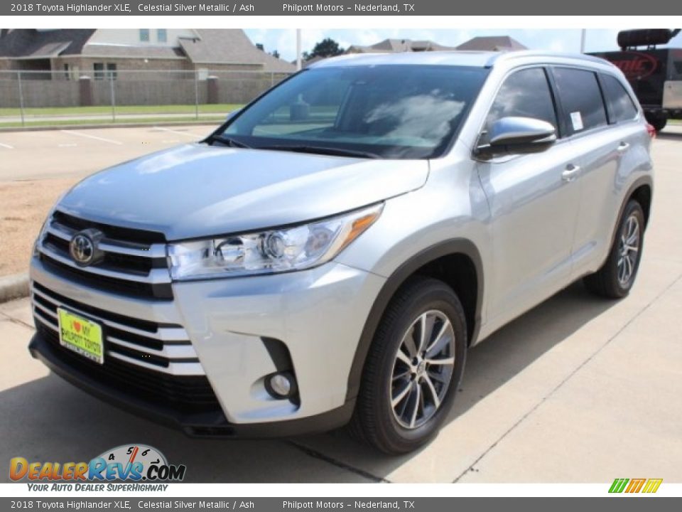 2018 Toyota Highlander XLE Celestial Silver Metallic / Ash Photo #3