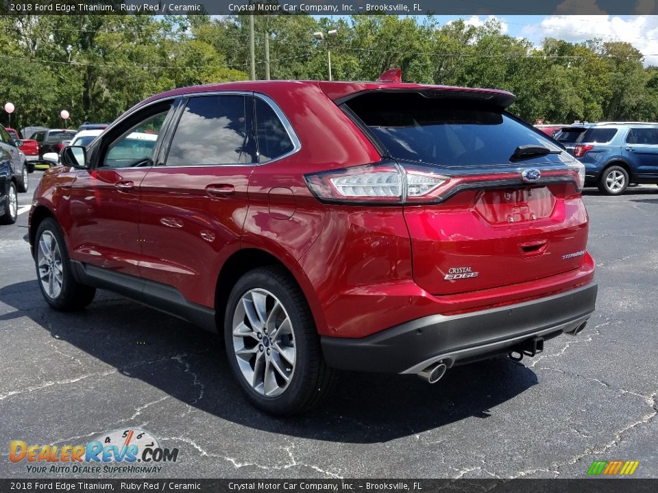 2018 Ford Edge Titanium Ruby Red / Ceramic Photo #3