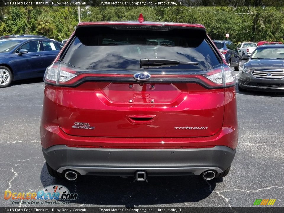 2018 Ford Edge Titanium Ruby Red / Ceramic Photo #4