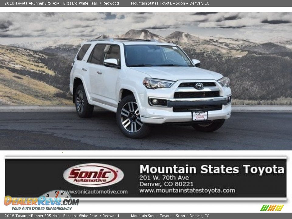 2018 Toyota 4Runner SR5 4x4 Blizzard White Pearl / Redwood Photo #1