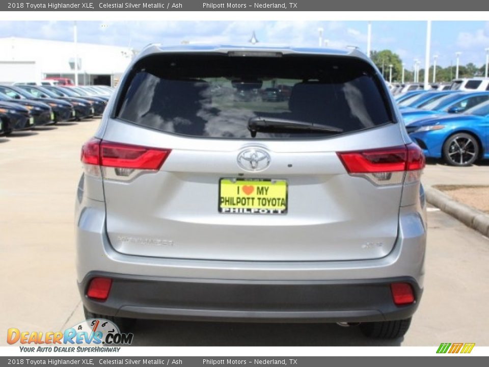 2018 Toyota Highlander XLE Celestial Silver Metallic / Ash Photo #7