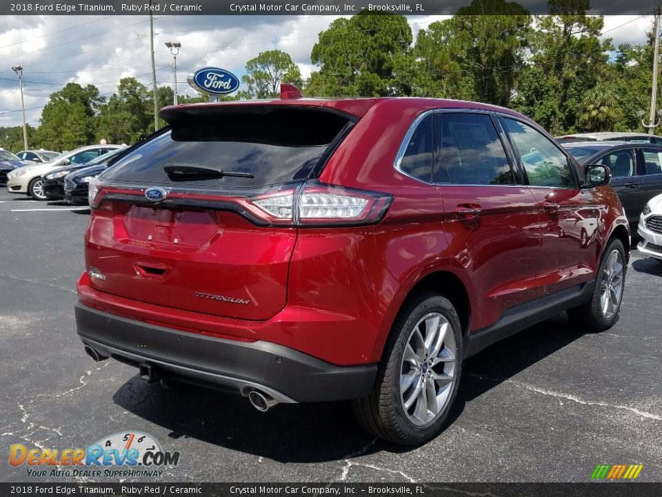 2018 Ford Edge Titanium Ruby Red / Ceramic Photo #5