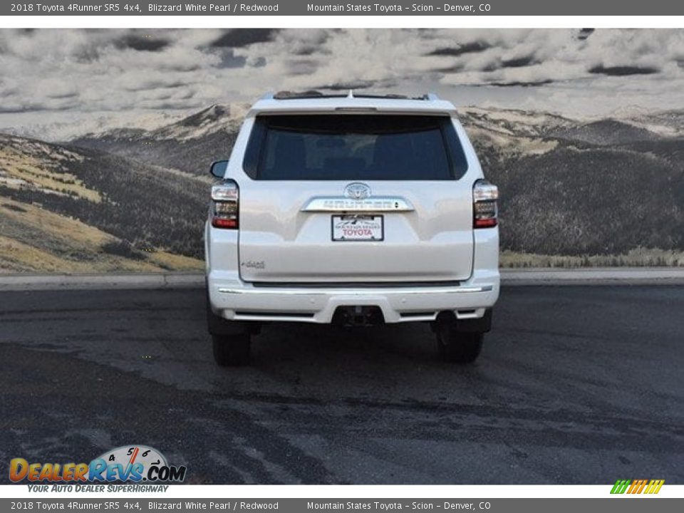 2018 Toyota 4Runner SR5 4x4 Blizzard White Pearl / Redwood Photo #4