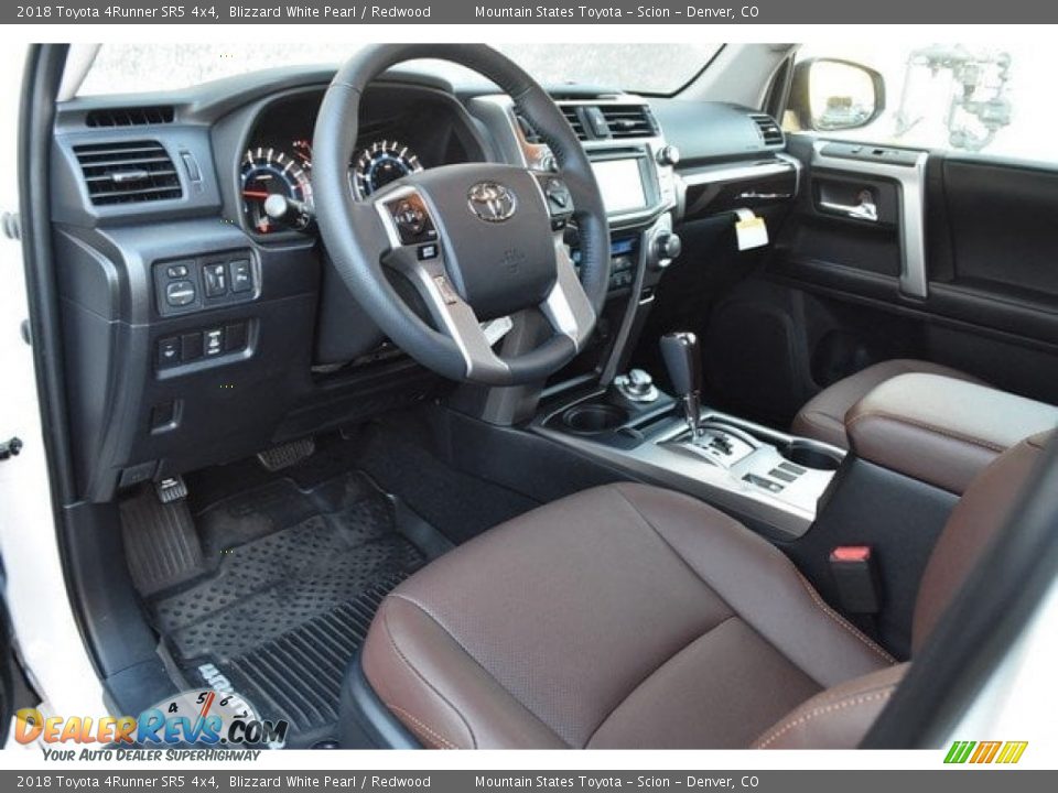 2018 Toyota 4Runner SR5 4x4 Blizzard White Pearl / Redwood Photo #5