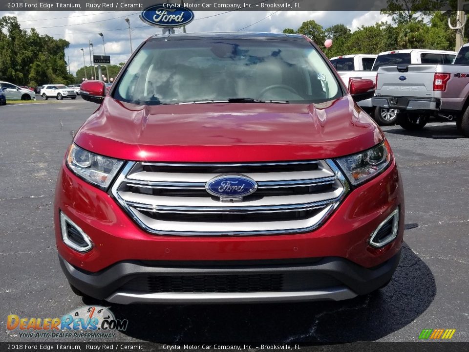 2018 Ford Edge Titanium Ruby Red / Ceramic Photo #8