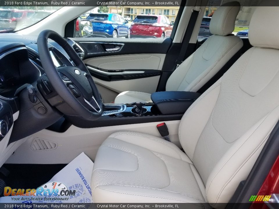 2018 Ford Edge Titanium Ruby Red / Ceramic Photo #9