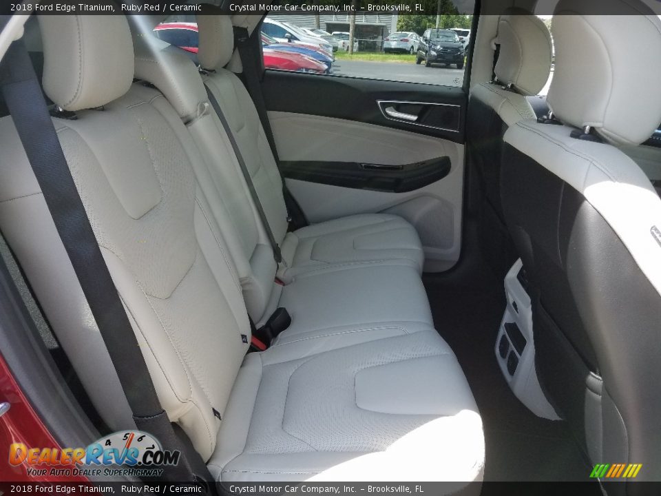 2018 Ford Edge Titanium Ruby Red / Ceramic Photo #11