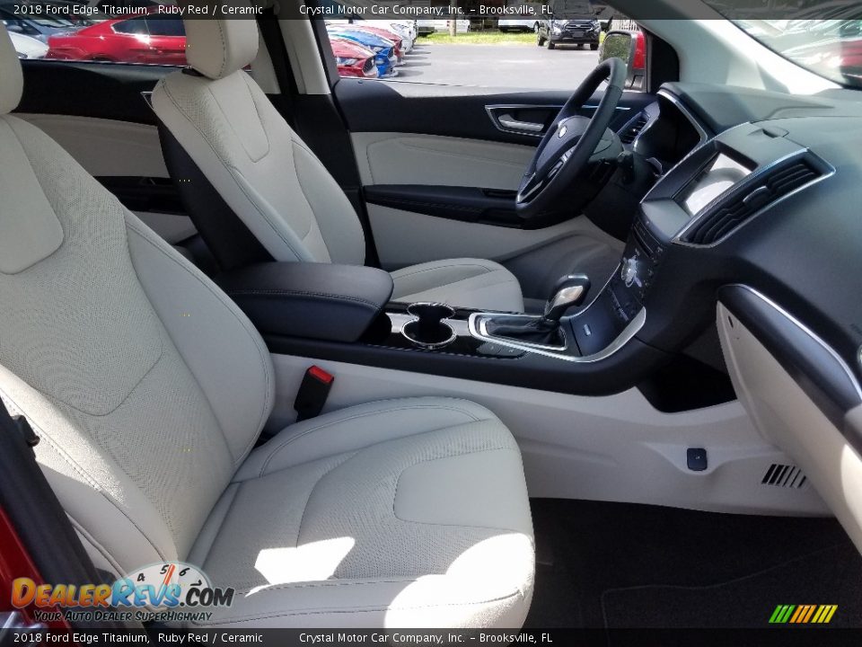2018 Ford Edge Titanium Ruby Red / Ceramic Photo #12