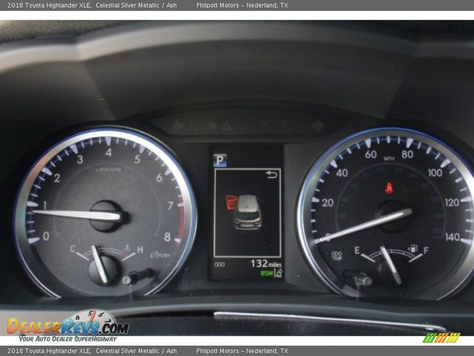 2018 Toyota Highlander XLE Celestial Silver Metallic / Ash Photo #22