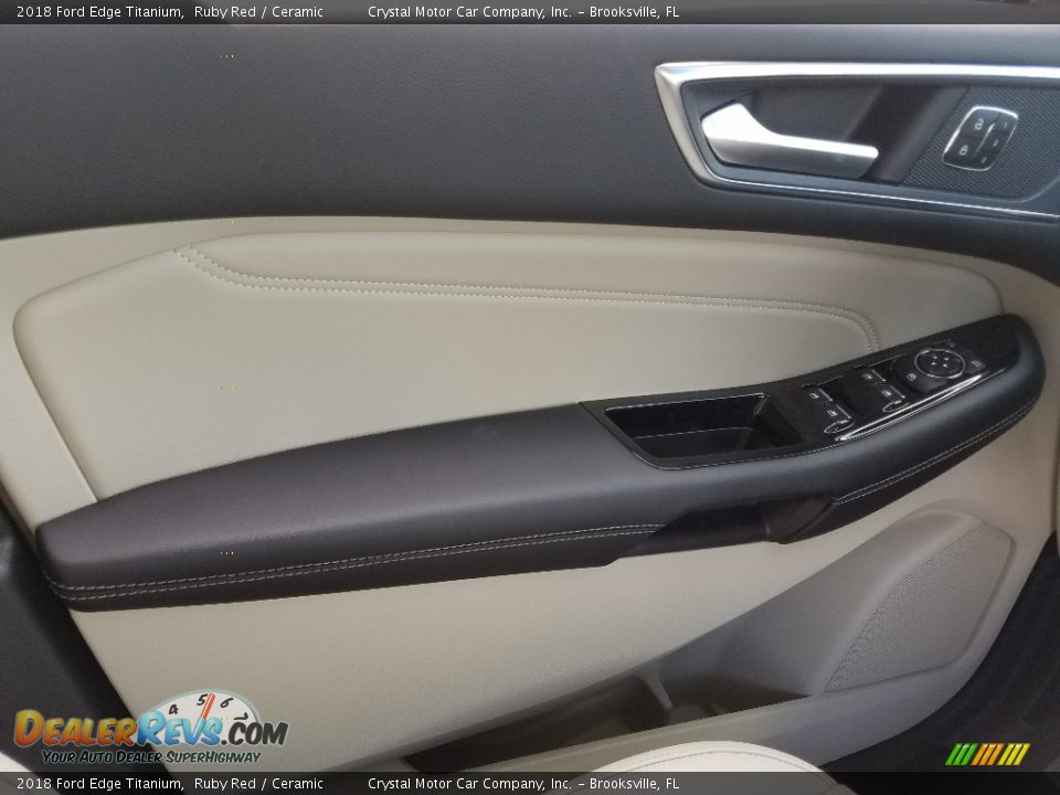 2018 Ford Edge Titanium Ruby Red / Ceramic Photo #17