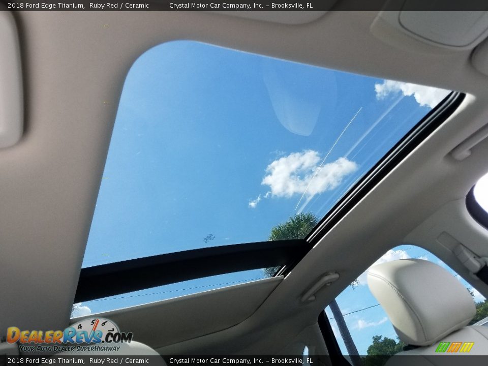 2018 Ford Edge Titanium Ruby Red / Ceramic Photo #18
