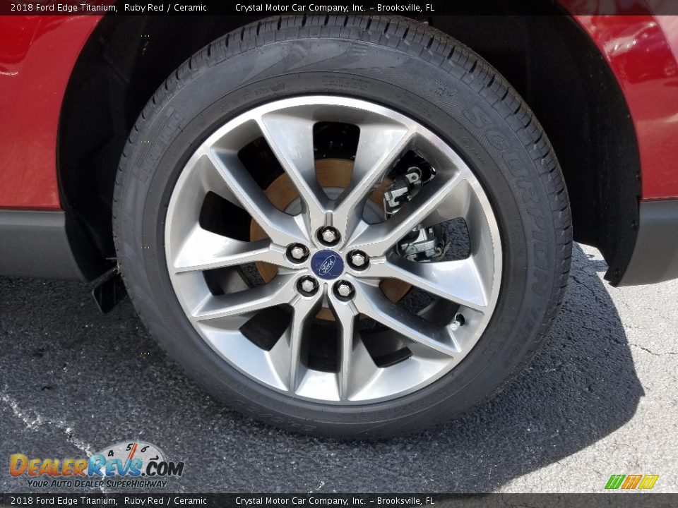 2018 Ford Edge Titanium Ruby Red / Ceramic Photo #20
