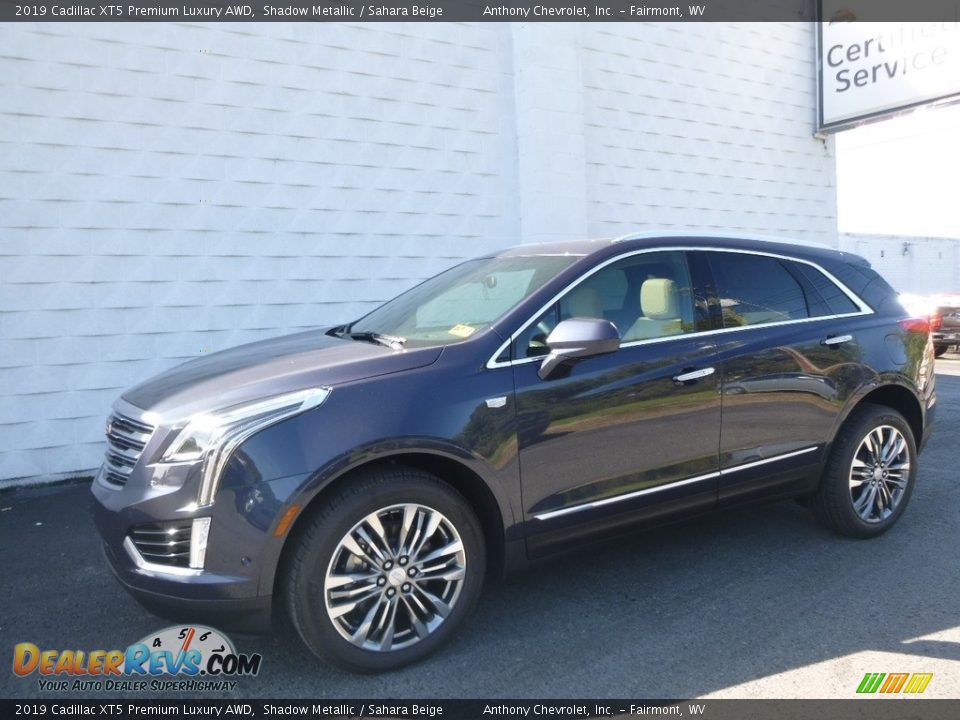 2019 Cadillac XT5 Premium Luxury AWD Shadow Metallic / Sahara Beige Photo #2
