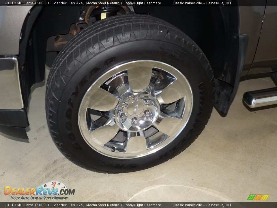 2011 GMC Sierra 1500 SLE Extended Cab 4x4 Mocha Steel Metallic / Ebony/Light Cashmere Photo #5