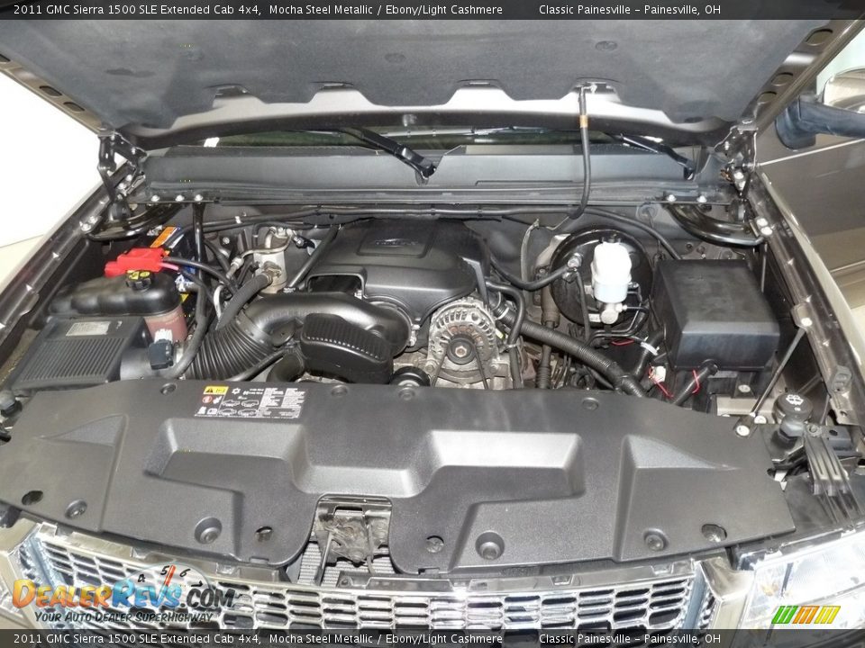 2011 GMC Sierra 1500 SLE Extended Cab 4x4 Mocha Steel Metallic / Ebony/Light Cashmere Photo #6