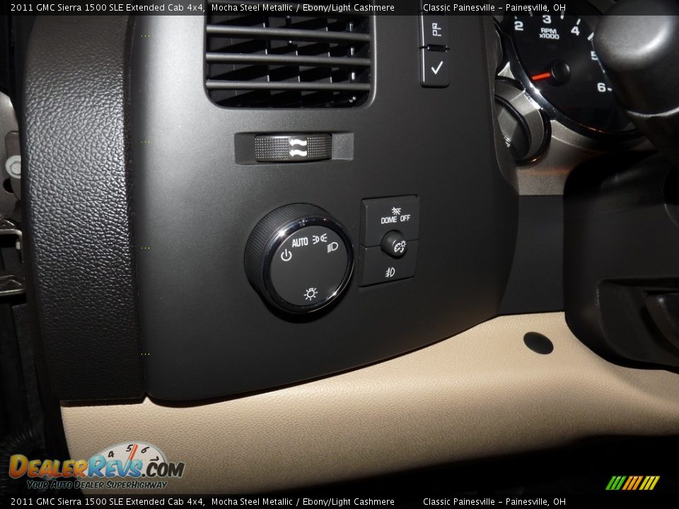 2011 GMC Sierra 1500 SLE Extended Cab 4x4 Mocha Steel Metallic / Ebony/Light Cashmere Photo #12