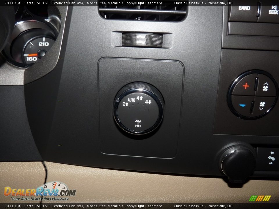 2011 GMC Sierra 1500 SLE Extended Cab 4x4 Mocha Steel Metallic / Ebony/Light Cashmere Photo #15