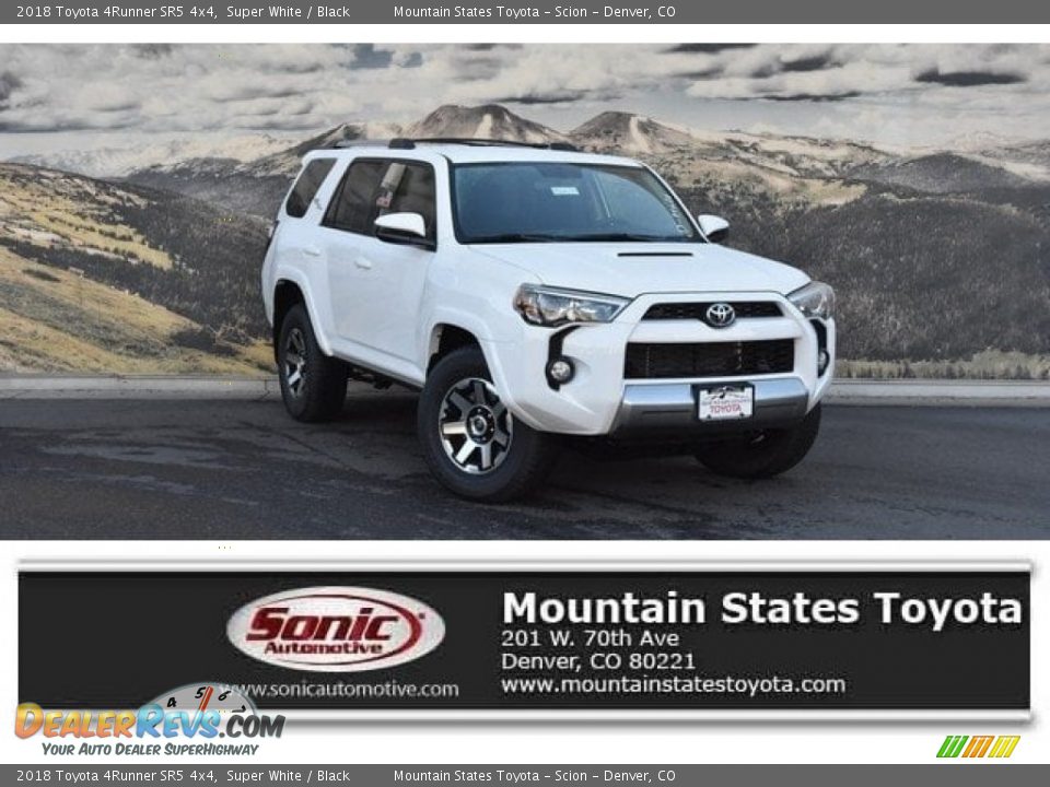 2018 Toyota 4Runner SR5 4x4 Super White / Black Photo #1