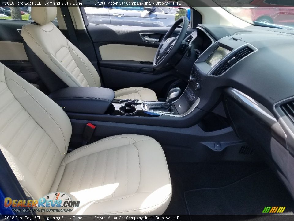 2018 Ford Edge SEL Lightning Blue / Dune Photo #11