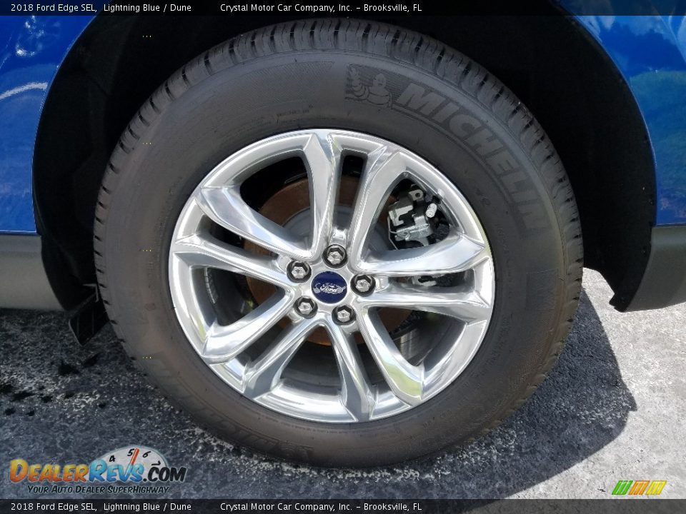 2018 Ford Edge SEL Lightning Blue / Dune Photo #19