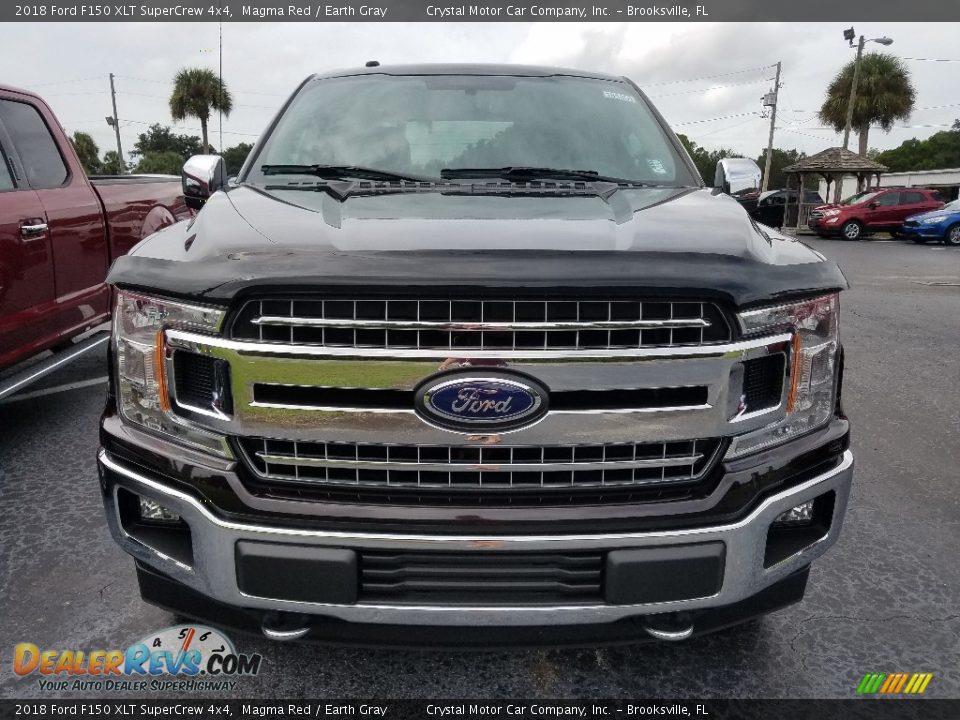 2018 Ford F150 XLT SuperCrew 4x4 Magma Red / Earth Gray Photo #8