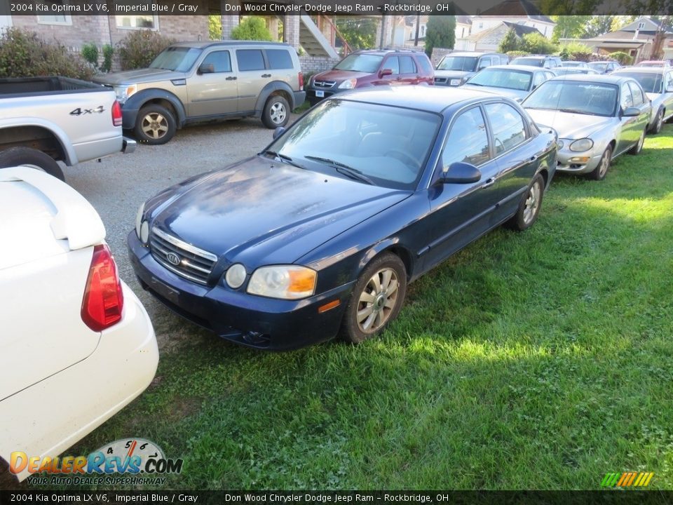 2004 Kia Optima LX V6 Imperial Blue / Gray Photo #4