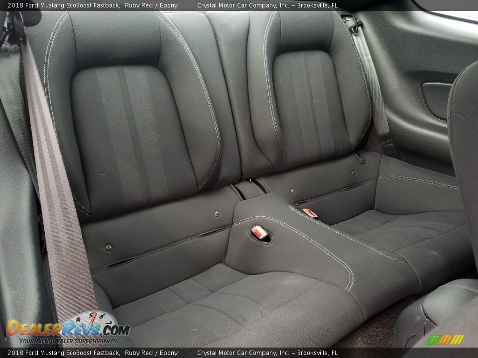 Rear Seat of 2018 Ford Mustang EcoBoost Fastback Photo #10