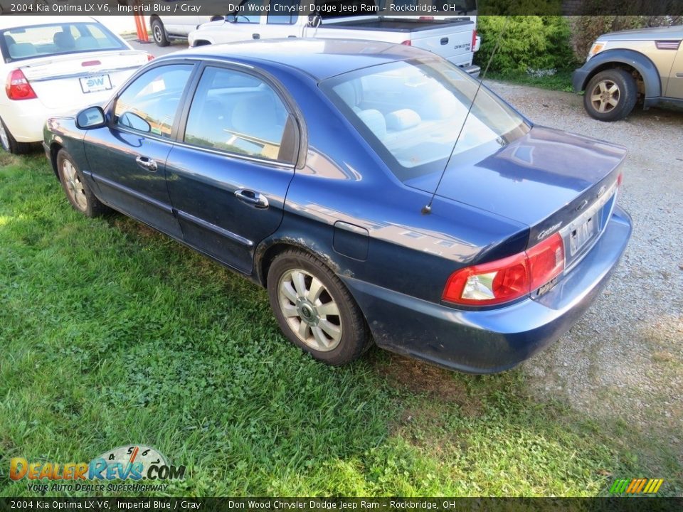 2004 Kia Optima LX V6 Imperial Blue / Gray Photo #9