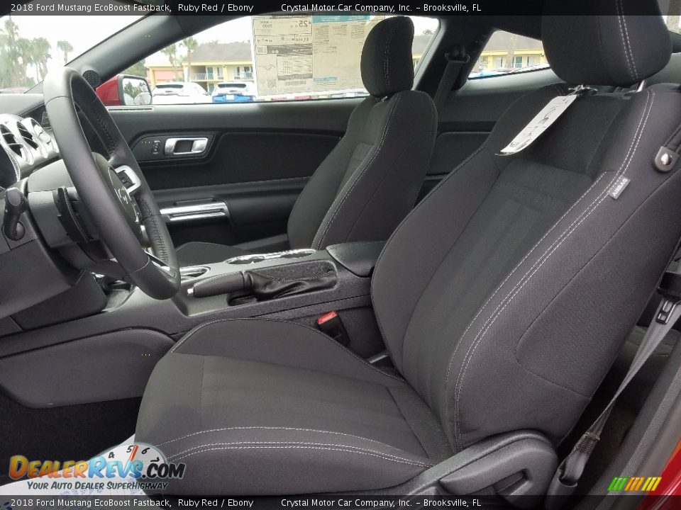 Front Seat of 2018 Ford Mustang EcoBoost Fastback Photo #11