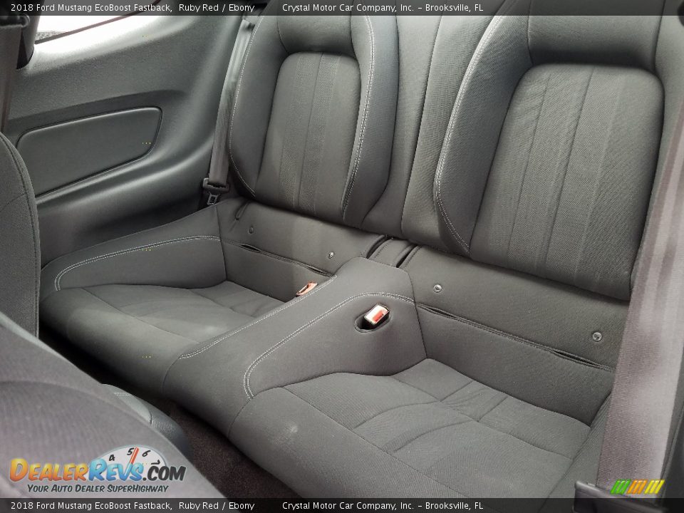 Rear Seat of 2018 Ford Mustang EcoBoost Fastback Photo #12