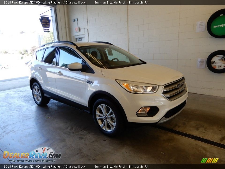 2018 Ford Escape SE 4WD White Platinum / Charcoal Black Photo #1