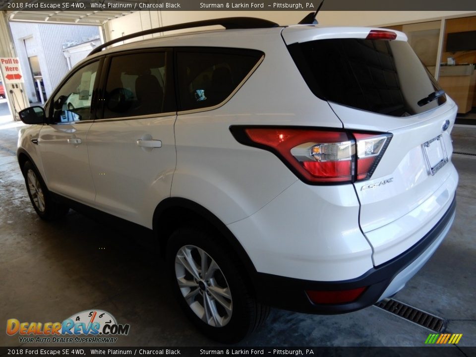 2018 Ford Escape SE 4WD White Platinum / Charcoal Black Photo #4