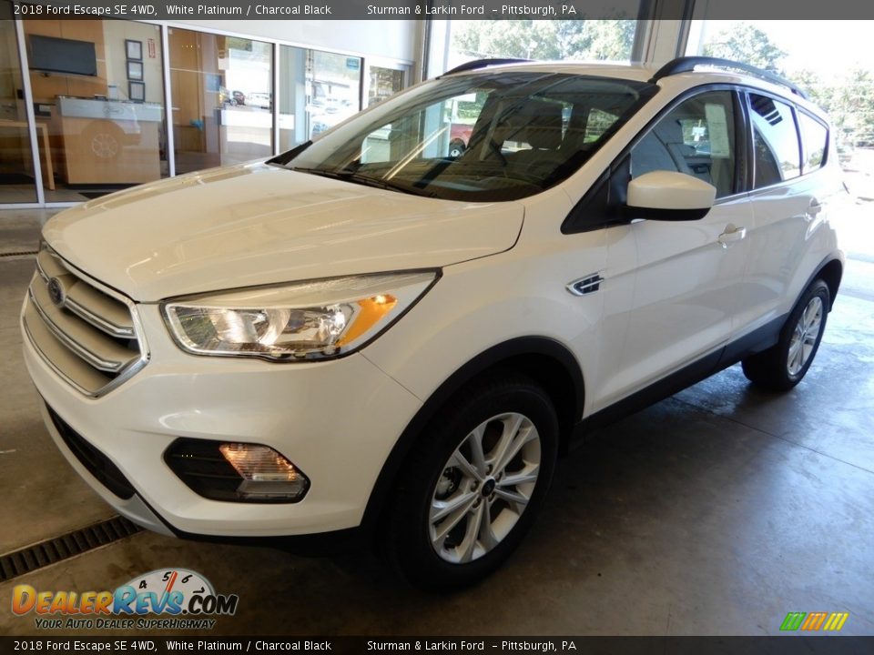 2018 Ford Escape SE 4WD White Platinum / Charcoal Black Photo #5