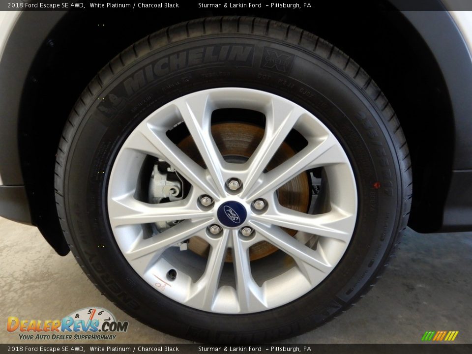 2018 Ford Escape SE 4WD White Platinum / Charcoal Black Photo #6