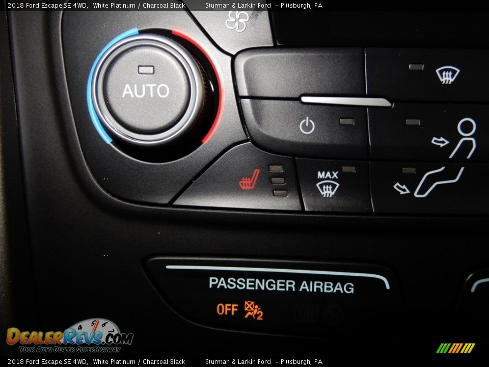 2018 Ford Escape SE 4WD White Platinum / Charcoal Black Photo #13