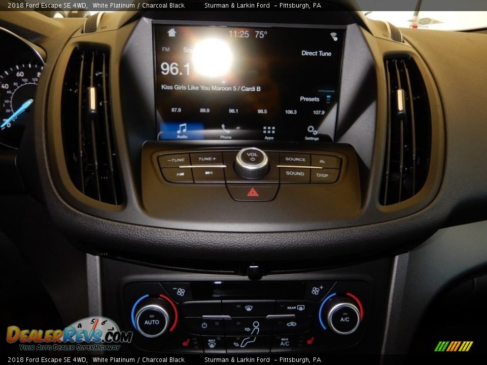 2018 Ford Escape SE 4WD White Platinum / Charcoal Black Photo #15