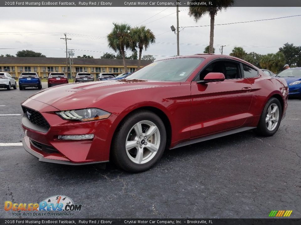 Front 3/4 View of 2018 Ford Mustang EcoBoost Fastback Photo #1