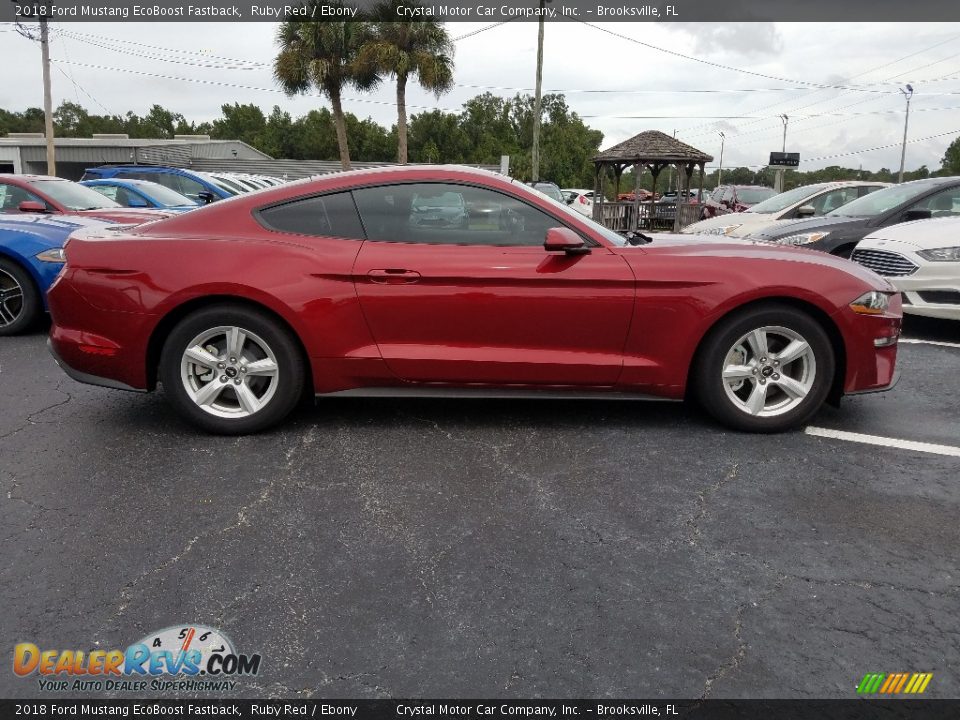 2018 Ford Mustang EcoBoost Fastback Ruby Red / Ebony Photo #6