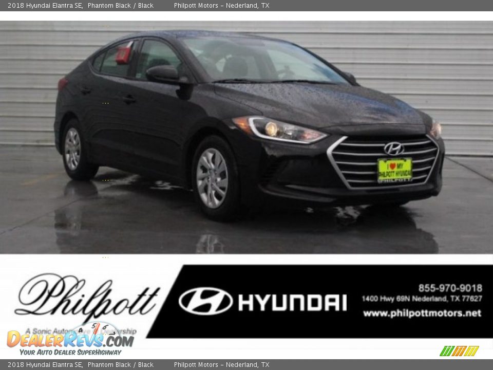 2018 Hyundai Elantra SE Phantom Black / Black Photo #1