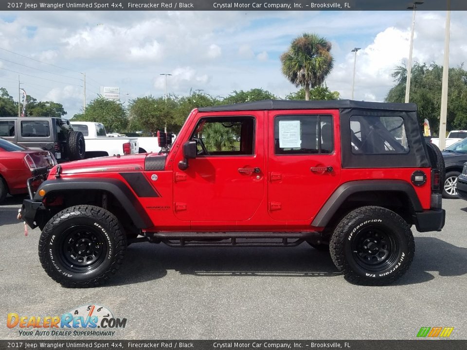 2017 Jeep Wrangler Unlimited Sport 4x4 Firecracker Red / Black Photo #2