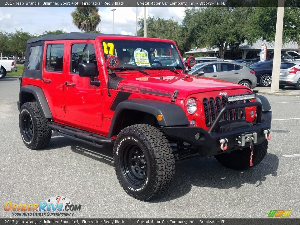 2017 Jeep Wrangler Unlimited Sport 4x4 Firecracker Red / Black Photo #7