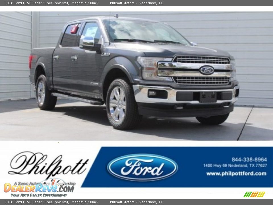 2018 Ford F150 Lariat SuperCrew 4x4 Magnetic / Black Photo #1