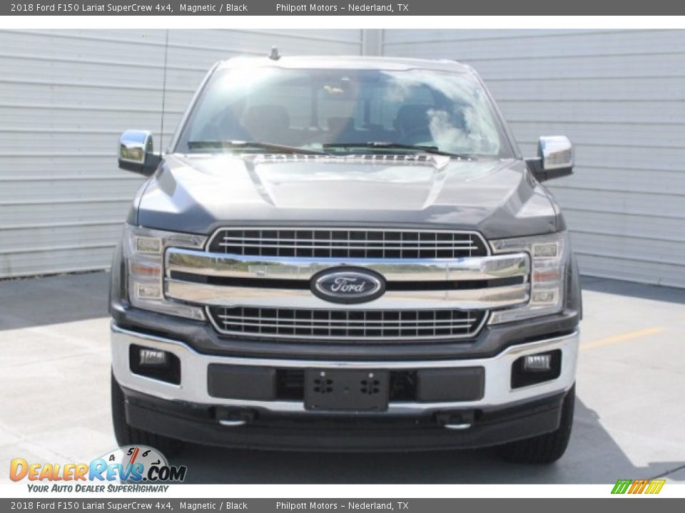 2018 Ford F150 Lariat SuperCrew 4x4 Magnetic / Black Photo #2